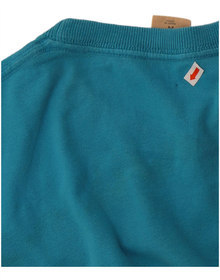 Hollister Herren Grafik-T-Shirt-Oberteil aus mittelblauer Baumwolle