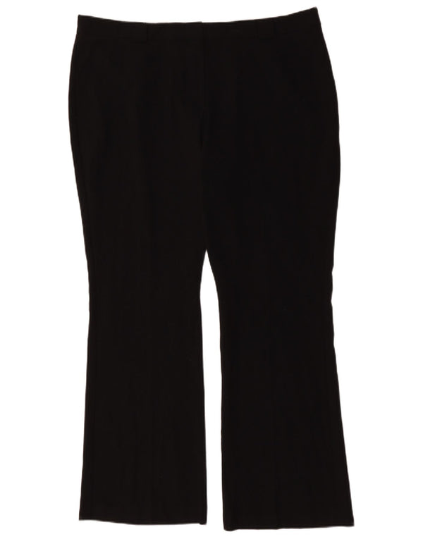 Marks & Spencer Damen Bootcut Freizeithose UK 18 XL W40 L31 Schwarz