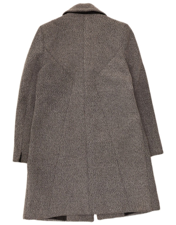 Oasis Damen-Mantel mit normaler Passform, UK 14, mittelgrau geflecktes Polyester