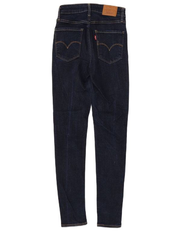 Levi's Damen 721 High Rise Skinny Jeans W24 L28 Marineblaues Lyocell