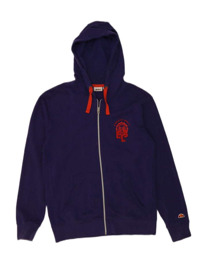 ELLESSE Mens Zip Hoodie Sweater Large Purple Cotton Vintage Ellesse and Second-Hand Ellesse from Messina Hembry 