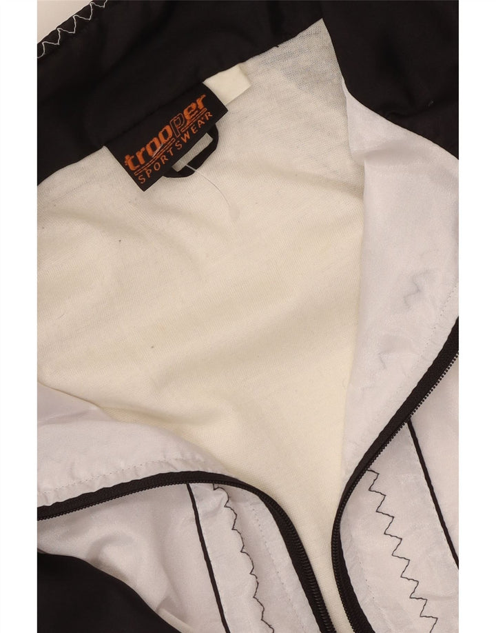 Trooper Damen-Windbreaker-Jacke, UK 20 2XL, Weiß, Farbblock