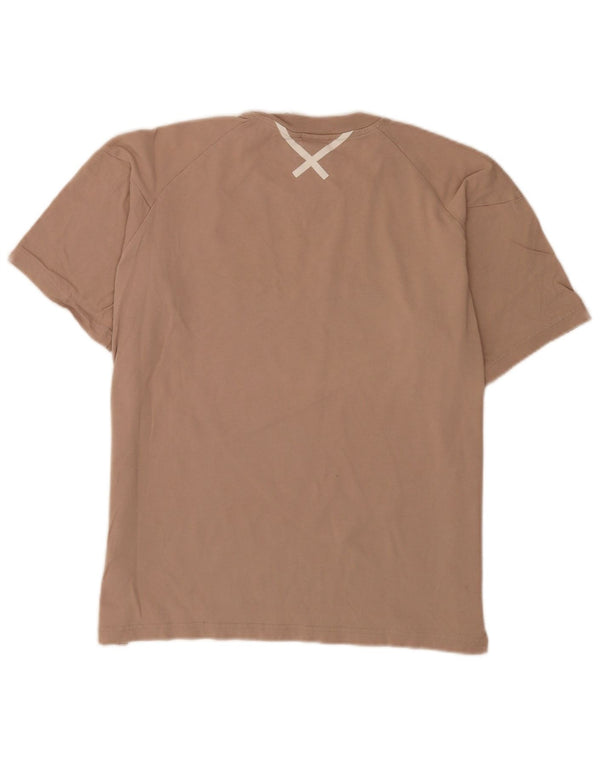 Adidas Damen Loose Fit T-Shirt Top UK 12 Mittelbraune Baumwolle