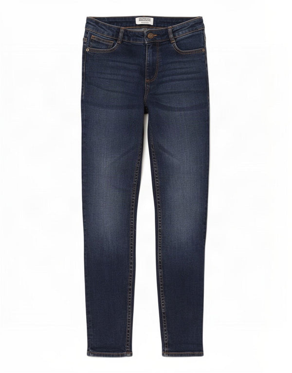 Zara Damen Trafaluc Skinny Jeans EU 36 XS W26 L27 Marineblau Baumwolle