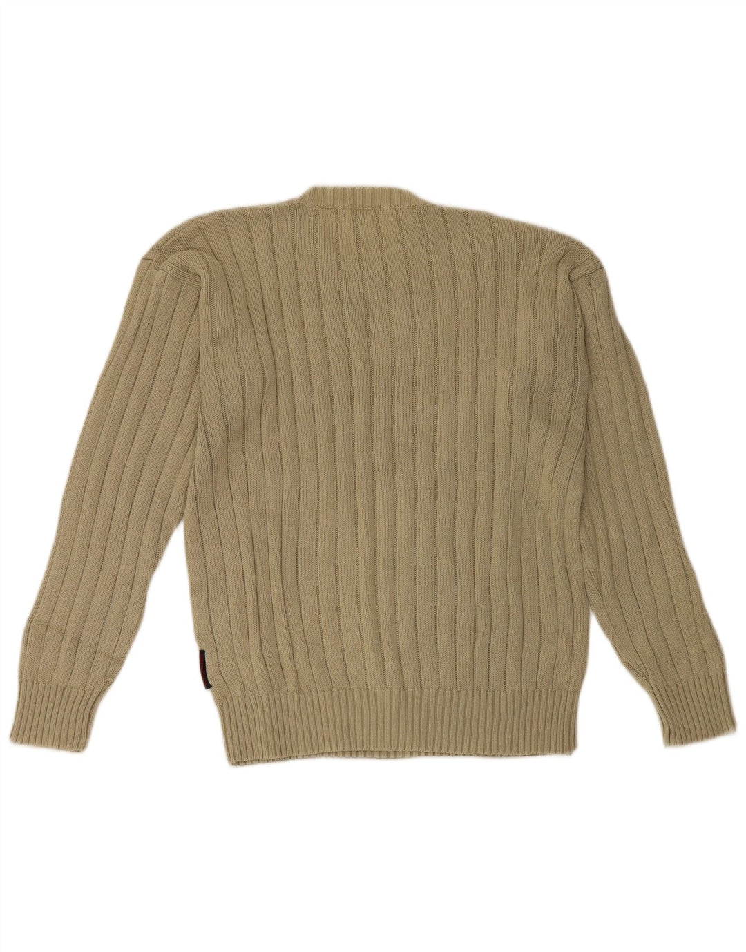 Kappa Herren-Pullover mit Rundhalsausschnitt, mittelbeige Baumwolle