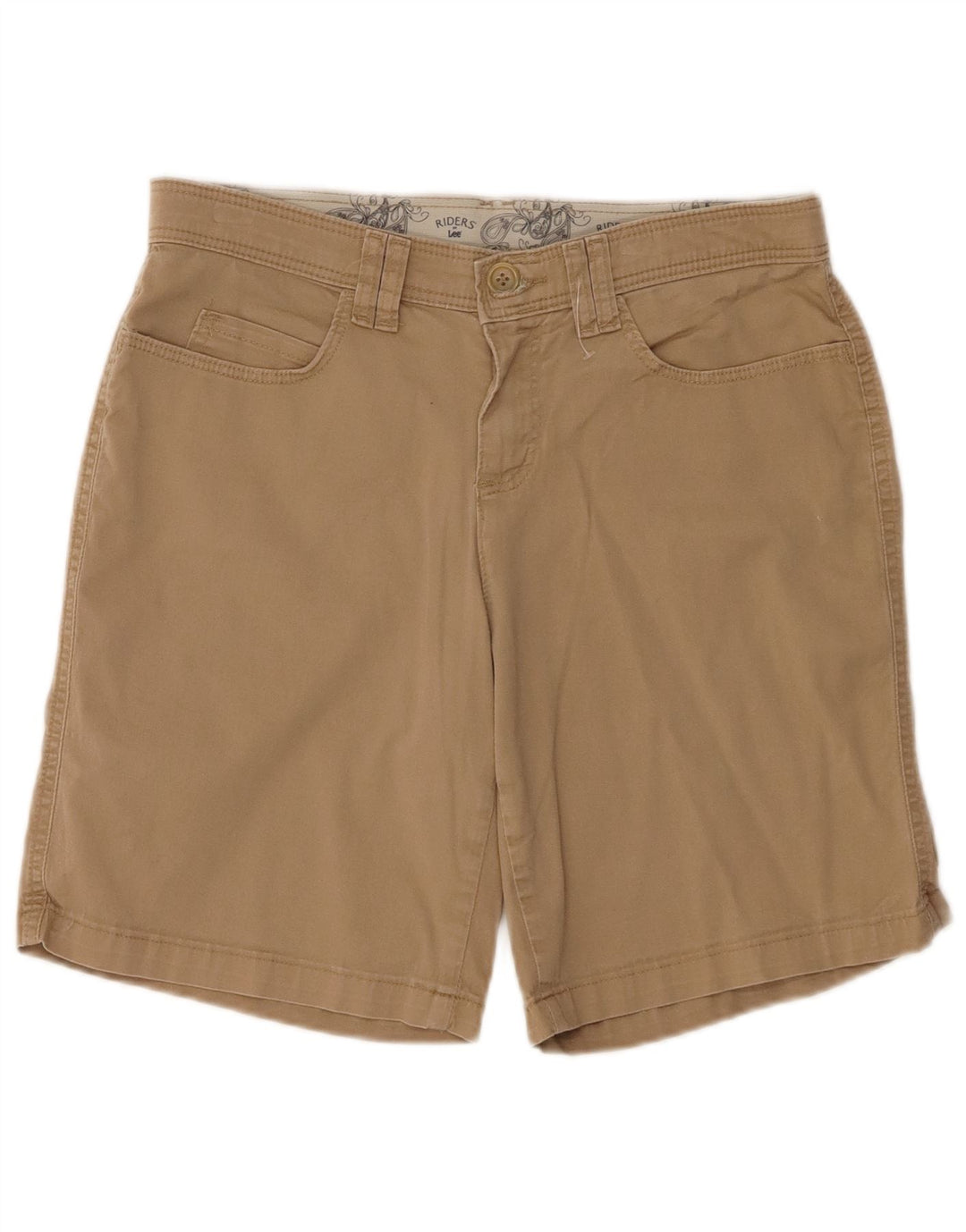 LEE Womens Riders Casual Shorts US 6 Medium W28 Khaki Baumwolle