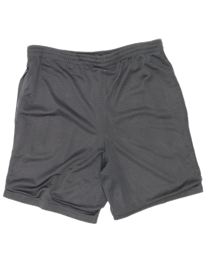 Starter Herren-Sportshorts mit grafischer regulärer Passform, Größe S, Grau, Polyester, Sport