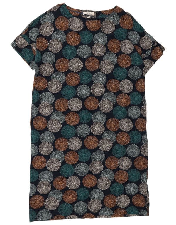 Seasalt Damen Etuikleid UK 20 2XL Marineblaue geometrische Baumwolle