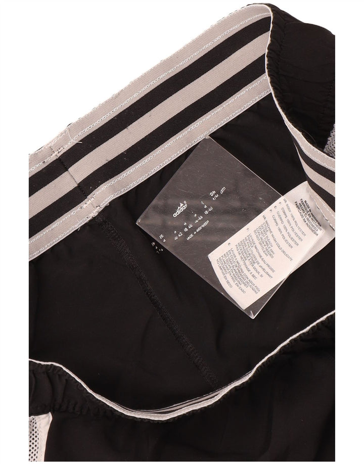 Adidas Damen Sportshorts UK 14 Mittelschwarzes Colourblock-Polyester