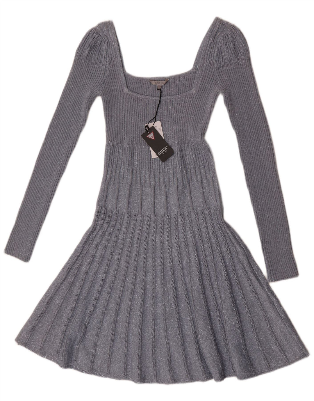 Guess Langarm-Pulloverkleid für Damen, UK 12, mittelgraues Rayon