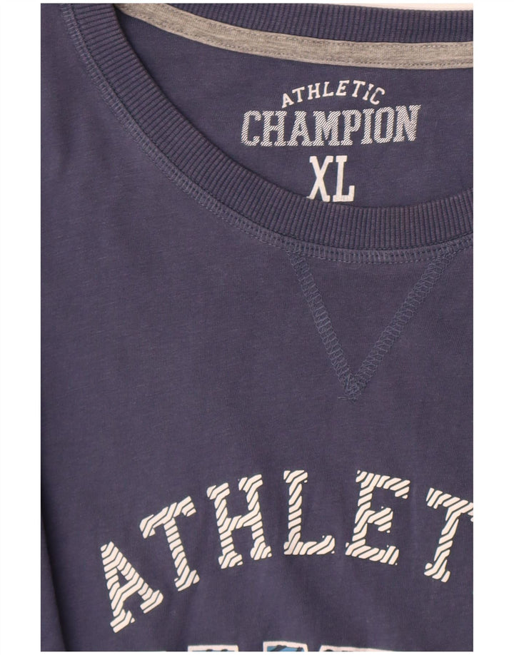 Champion Herren Graphic Top Langarm XL Blau