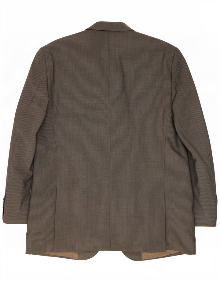 Massimo Dutti Herren 3-Knopf-Blazerjacke EU 56 XL Grau gestreifte Wolle