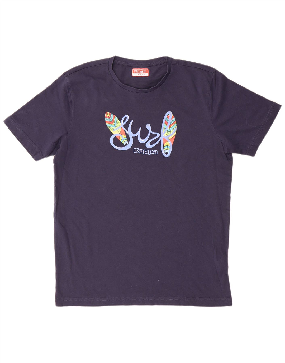 Kappa Herren-T-Shirt mit Grafik, groß, marineblau, Baumwolle