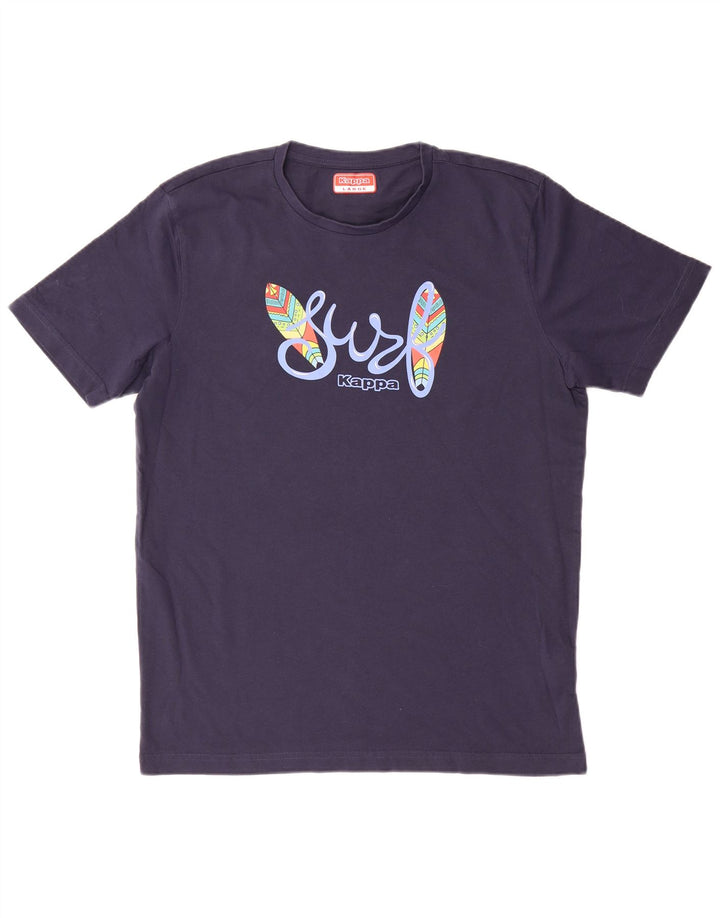 Kappa Herren-T-Shirt mit Grafik, groß, marineblau, Baumwolle