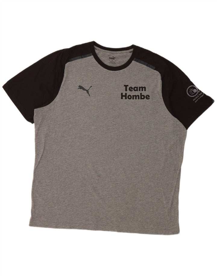 PUMA Herren Grafik T-Shirt Top XL Grau Farbblock