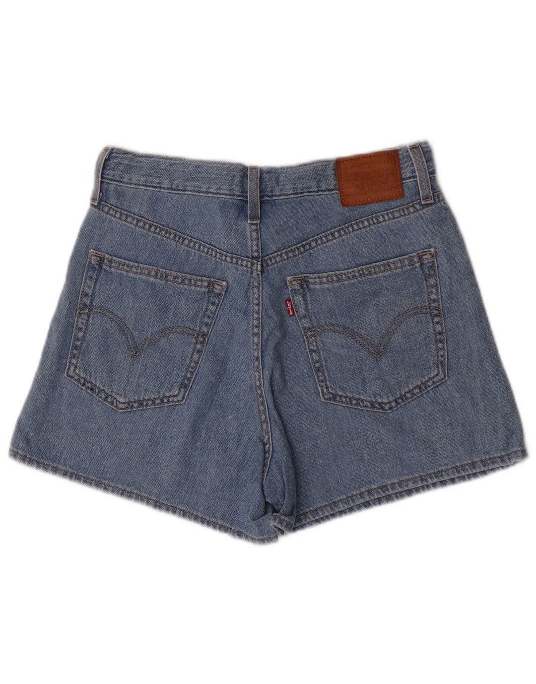 Levi's Damen-Jeansshorts mit hoher Taille, W27, klein, blaue Baumwolle