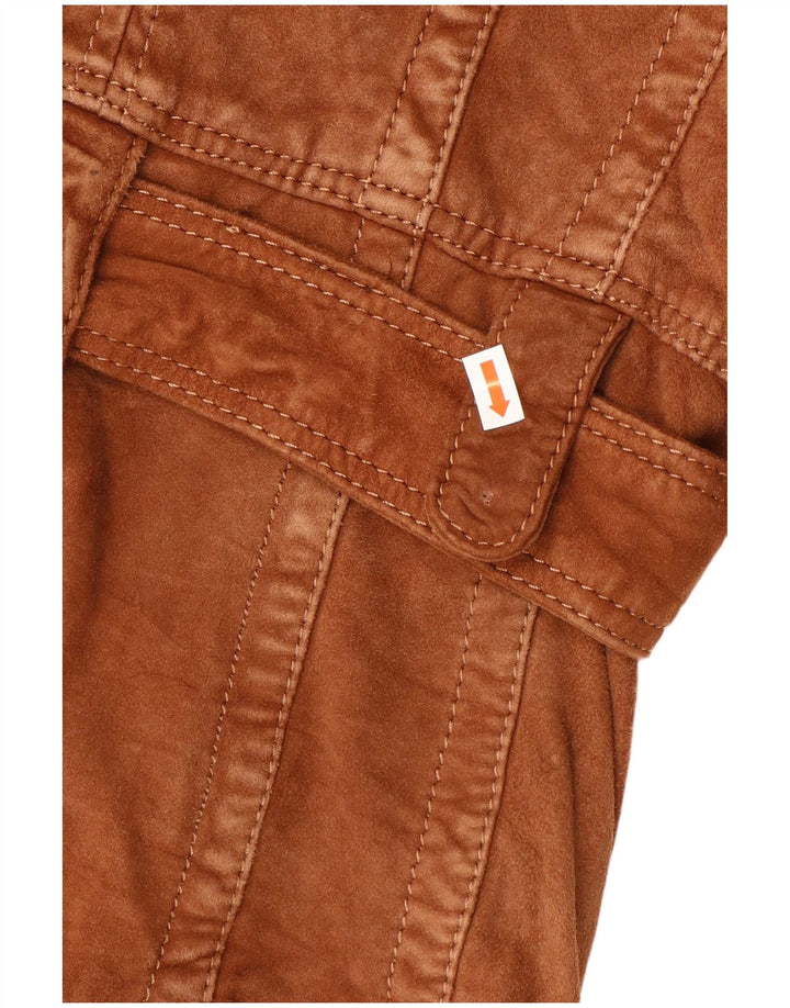 EDC Damen Wildlederjacke UK 14 Mittelbraunes Leder