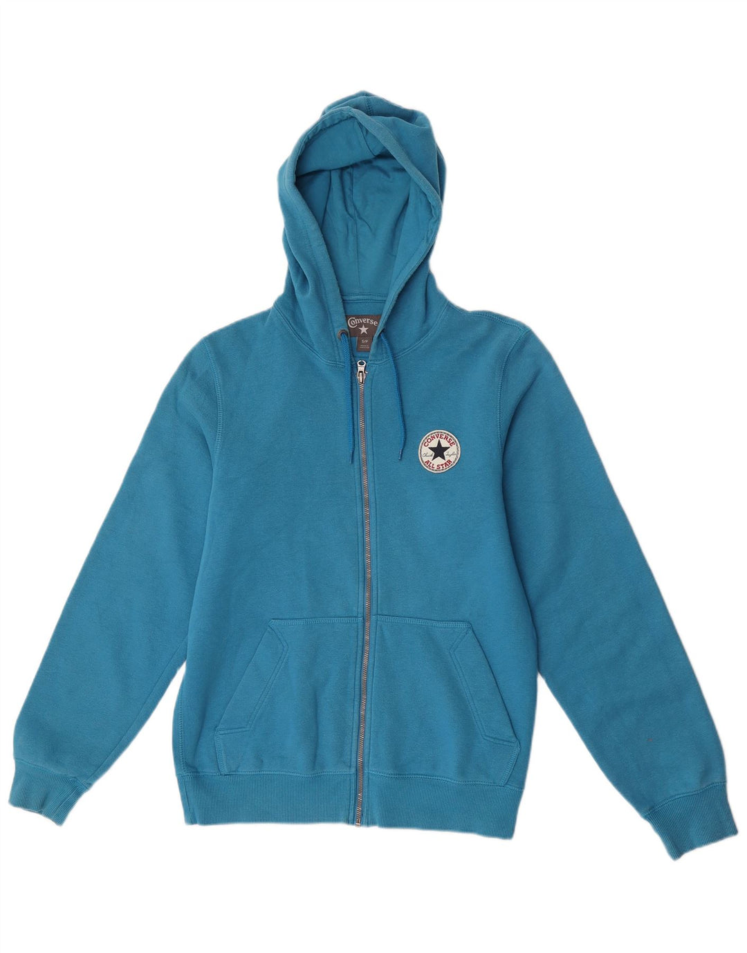 Converse Herren-Kapuzenpullover mit Reißverschluss, klein, aus blauer Baumwolle