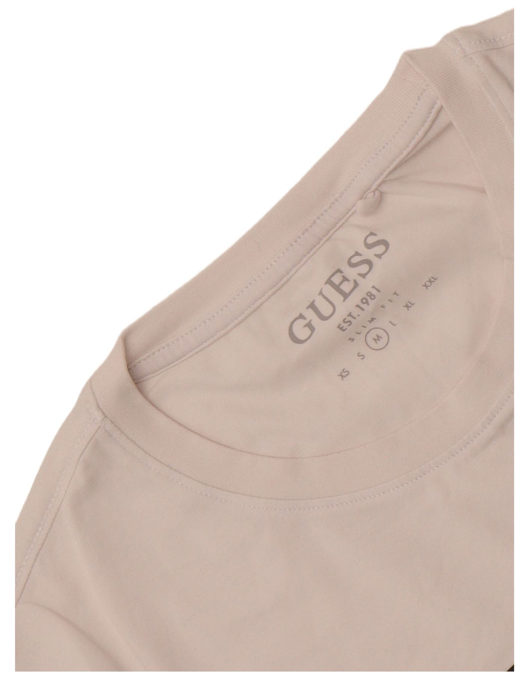 Guess Slim-Fit-Grafik-T-Shirt-Oberteil für Herren in Mittelweiß