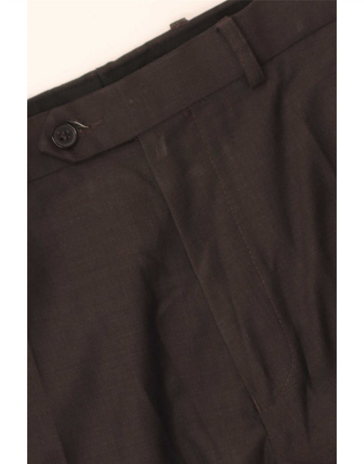 Gerade Herren-Anzughose von Marks & Spencer, W36, L31, graue Wolle