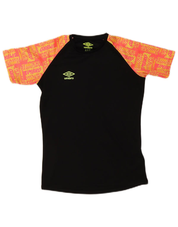 Umbro Grafik-T-Shirt für Jungen, 11–12 Jahre, Größe L, Schwarz, Farbblock