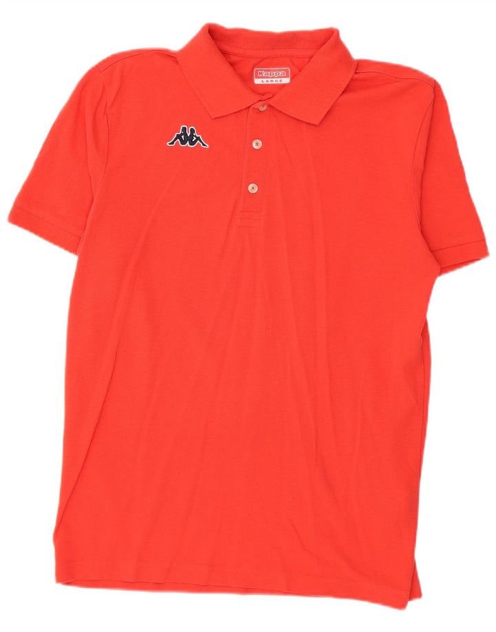 Kappa Herren-Poloshirt, große rote Baumwolle