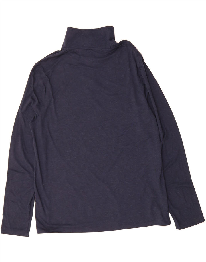 J. CREW Mens Zip Neck Pullover Tracksuit Top XL Navy Blue Polyester Vintage J. Crew and Second-Hand J. Crew from Messina Hembry 