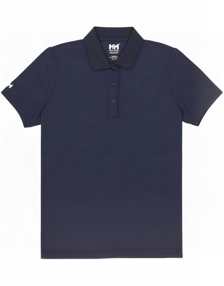 Helly Hansen Damen Poloshirt UK 14 Medium Marineblau Polyamid