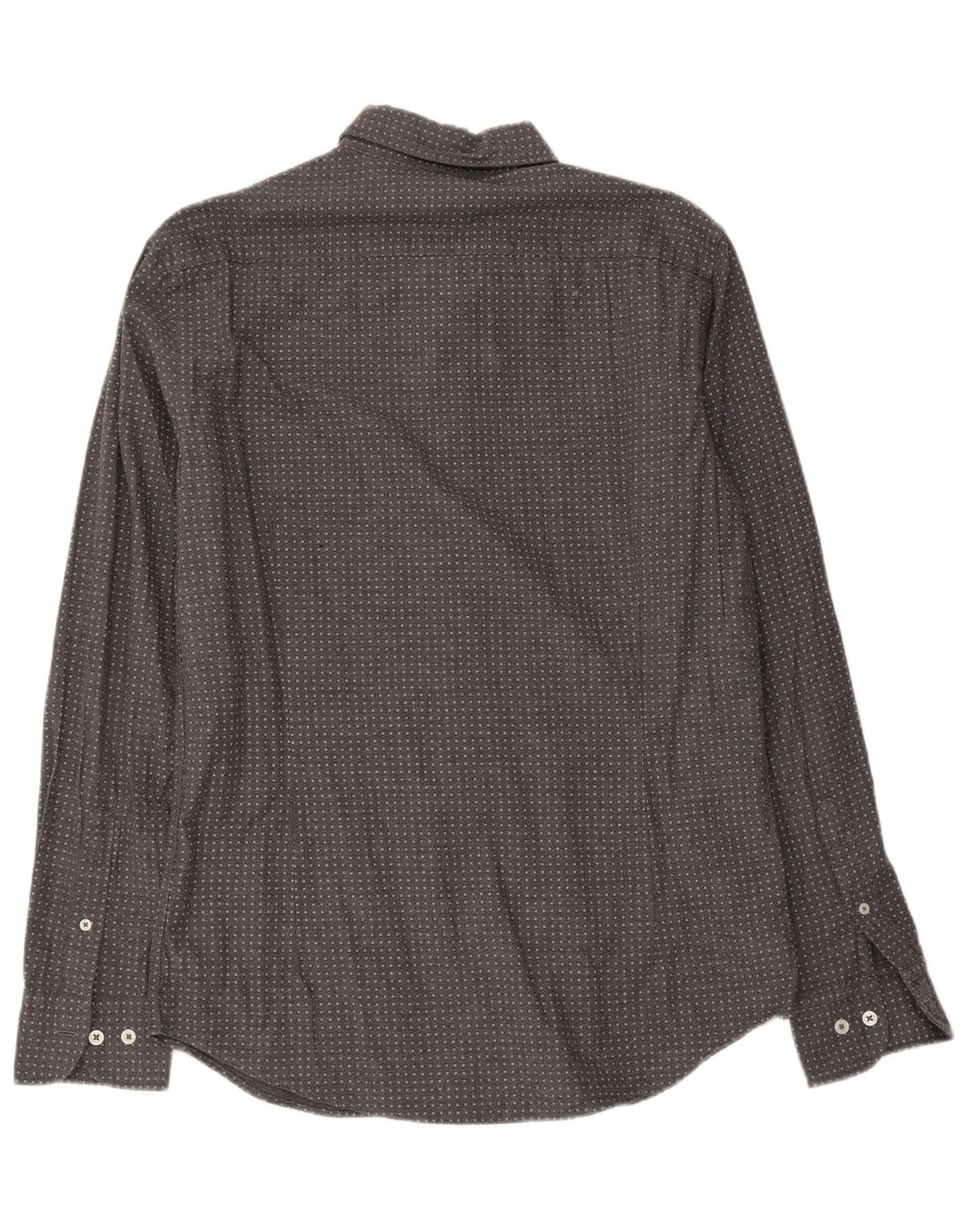Massimo Dutti Herrenhemd aus mittelgrauer, geometrischer Baumwolle