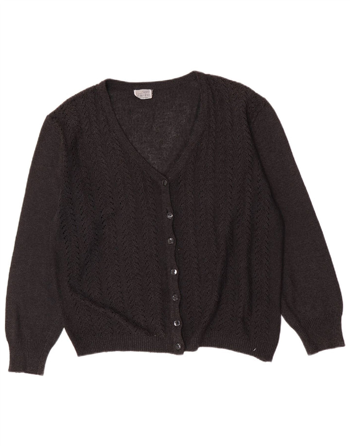Sara Valentino Damen Strickjacke Pullover UK 16 Large Schwarz