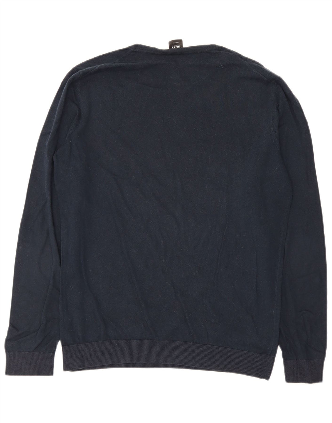 Hugo Boss Herren-Pullover mit Rundhalsausschnitt, Größe L, Marineblau