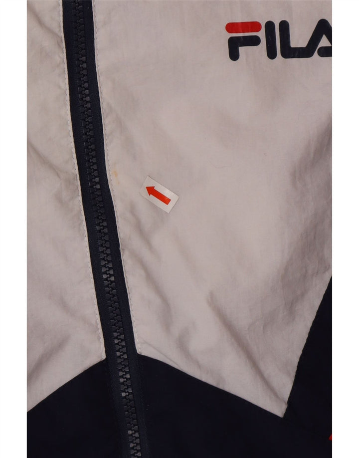 FILA Damen-Trainingsanzug-Oberteil, übergroß, Jacke, UK 6, XS, Marineblau, Farbblock