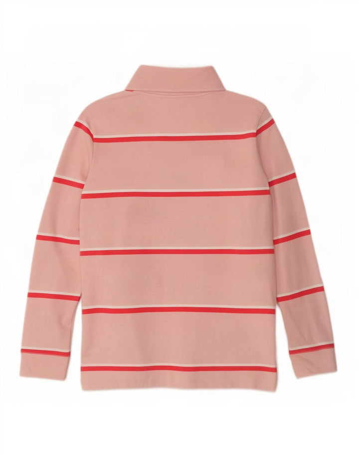 Crew Clothing Damen-Sweatshirt-Pullover UK 12 Mittelrosa gestreift