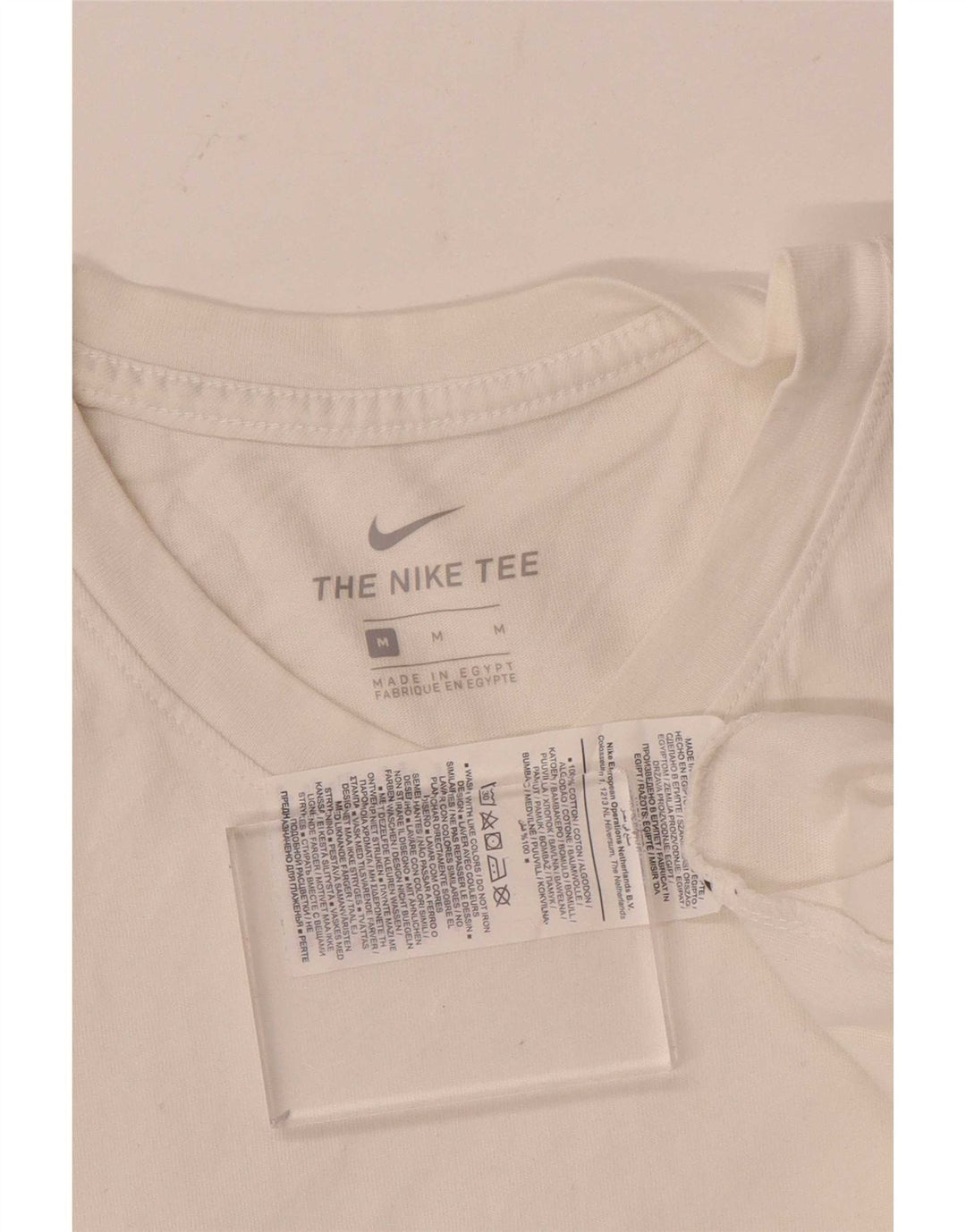 Nike Herren T-Shirt Top aus mittelweißer Baumwolle