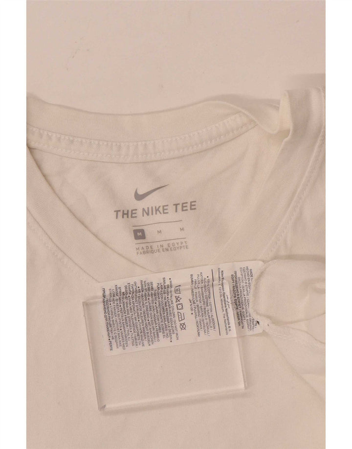 Nike Herren T-Shirt Top aus mittelweißer Baumwolle