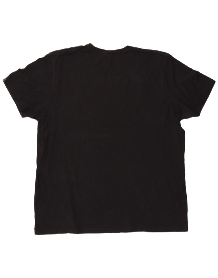 ADIDAS Herren Grafik T-Shirt Top 2XL Schwarz Baumwolle