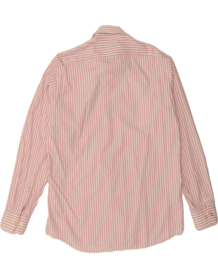 HUGO BOSS Mens Shirt Size 41 16 Large Pink Striped Cotton Vintage Hugo Boss and Second-Hand Hugo Boss from Messina Hembry 
