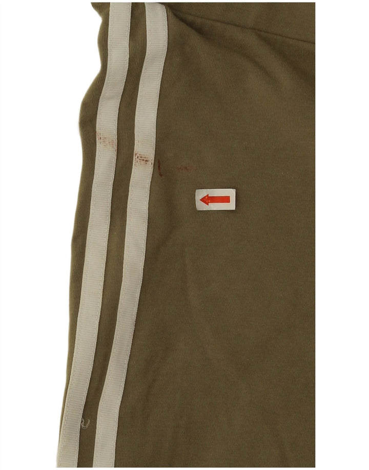Adidas Damen Leggings UK 12 Medium Khaki Baumwolle