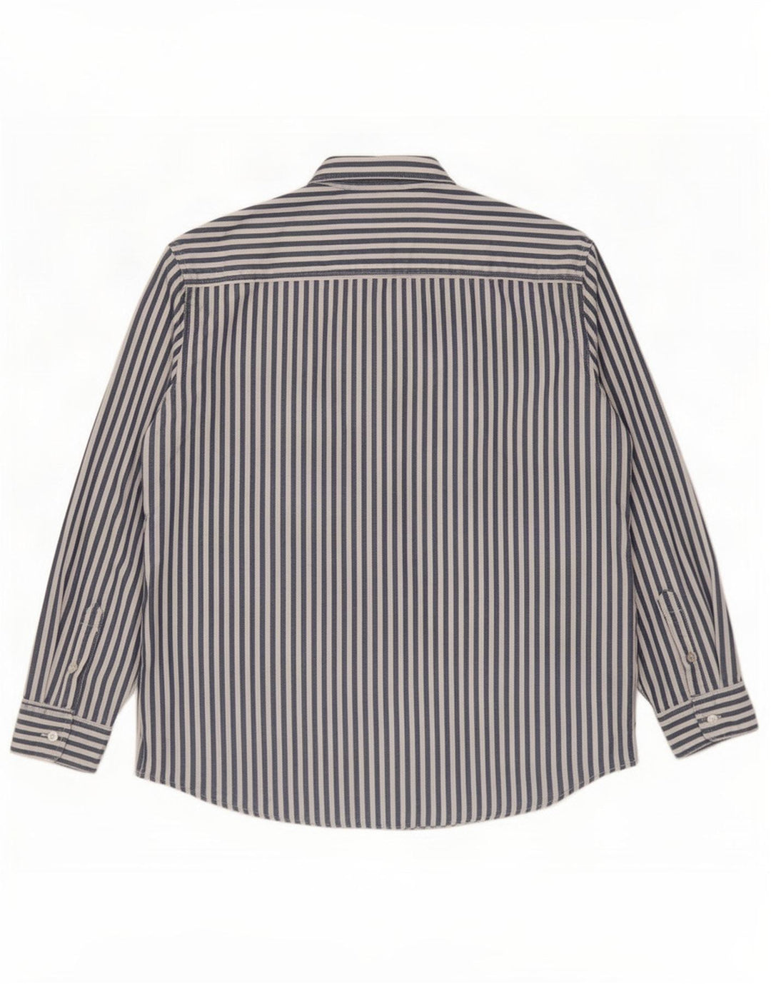 Levi's Herren-Hemd, entspannt, groß, blaue Nadelstreifen-Baumwolle