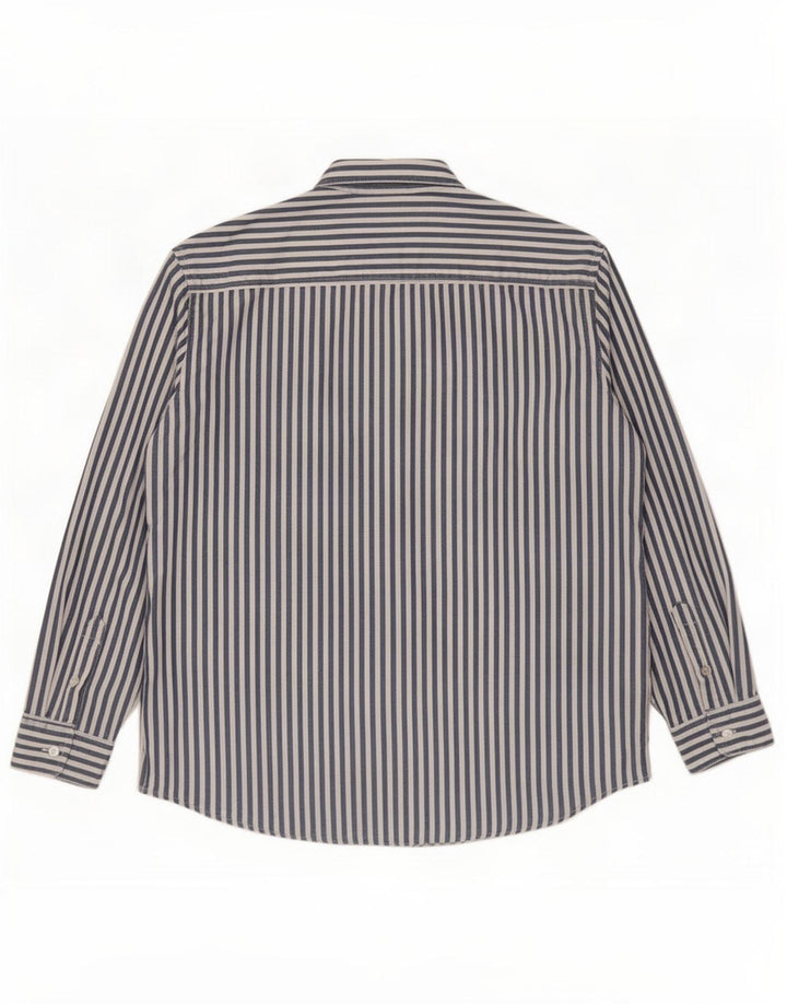 Levi's Herren-Hemd, entspannt, groß, blaue Nadelstreifen-Baumwolle