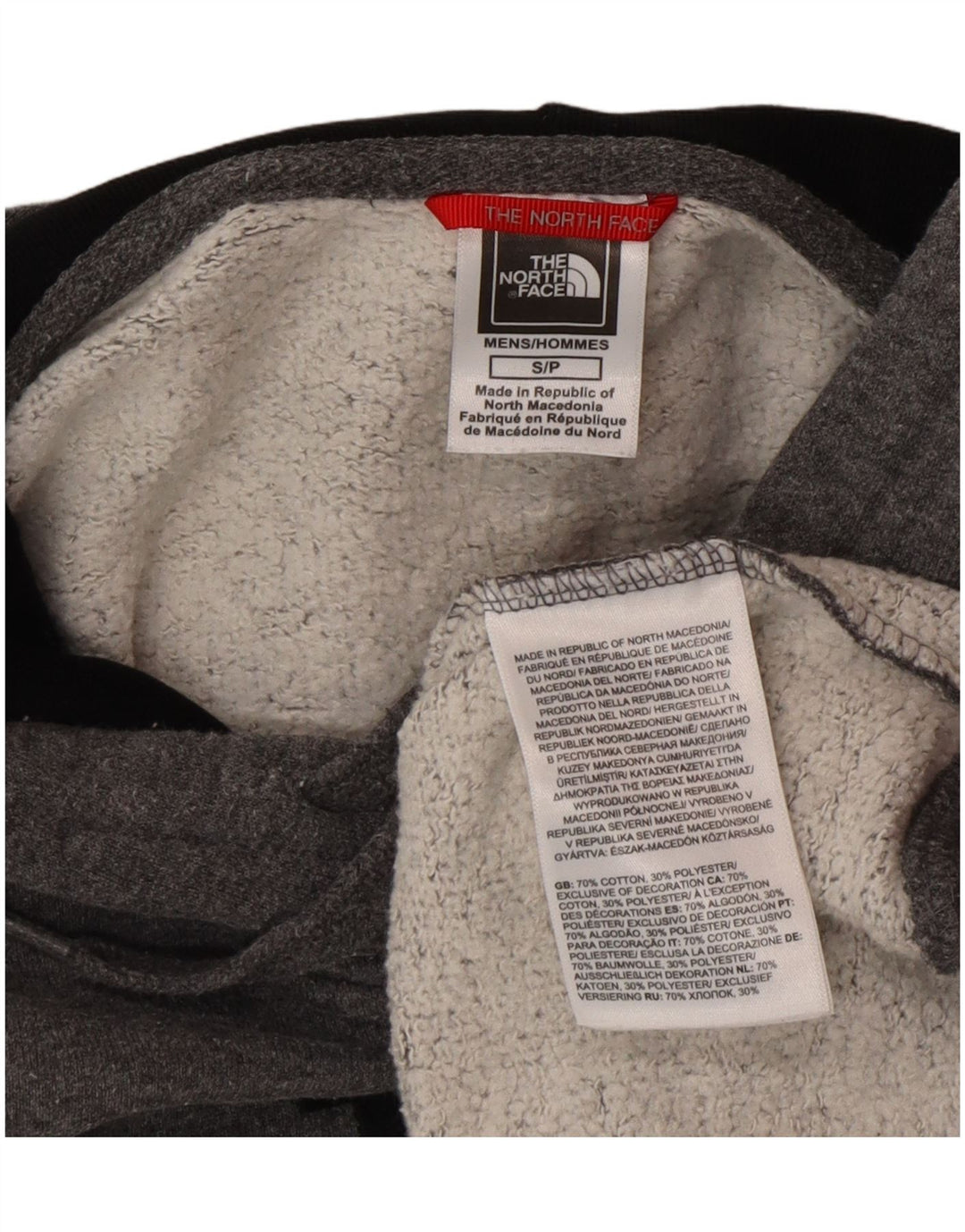 The North Face Herren-Kapuzenpullover mit Grafik, Größe S, Grau, Baumwolle