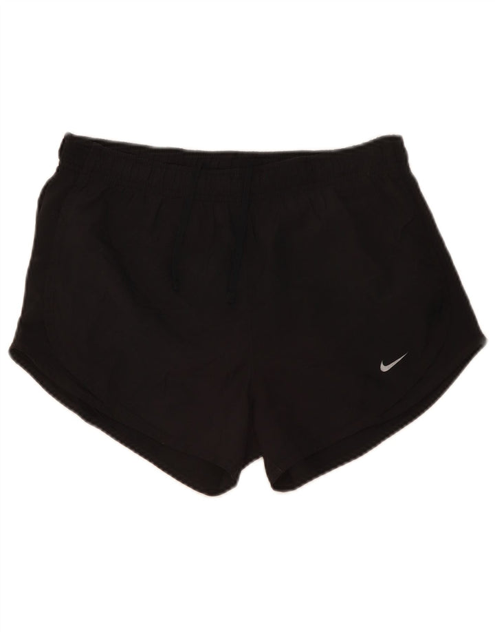 Nike Damen Dri Fit Sport Shorts UK 10 Small Schwarz Polyester
