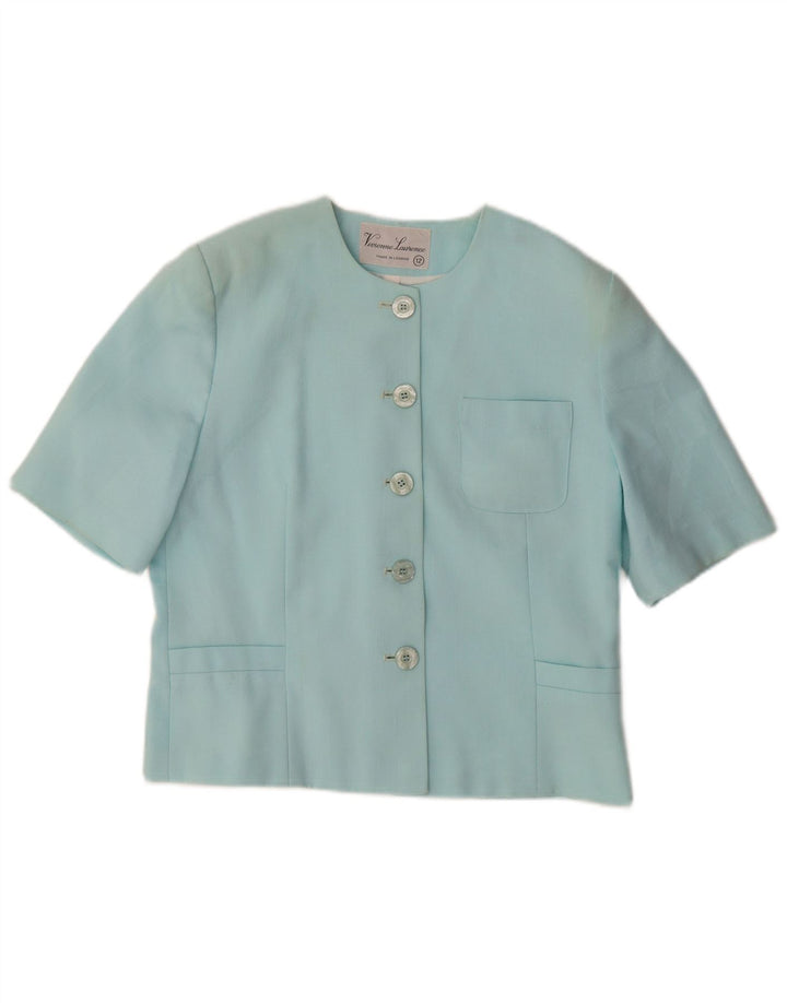 VIVIENNE LAURENCE Damen 5-Knopf-Blazerjacke UK 12 Mittelblau