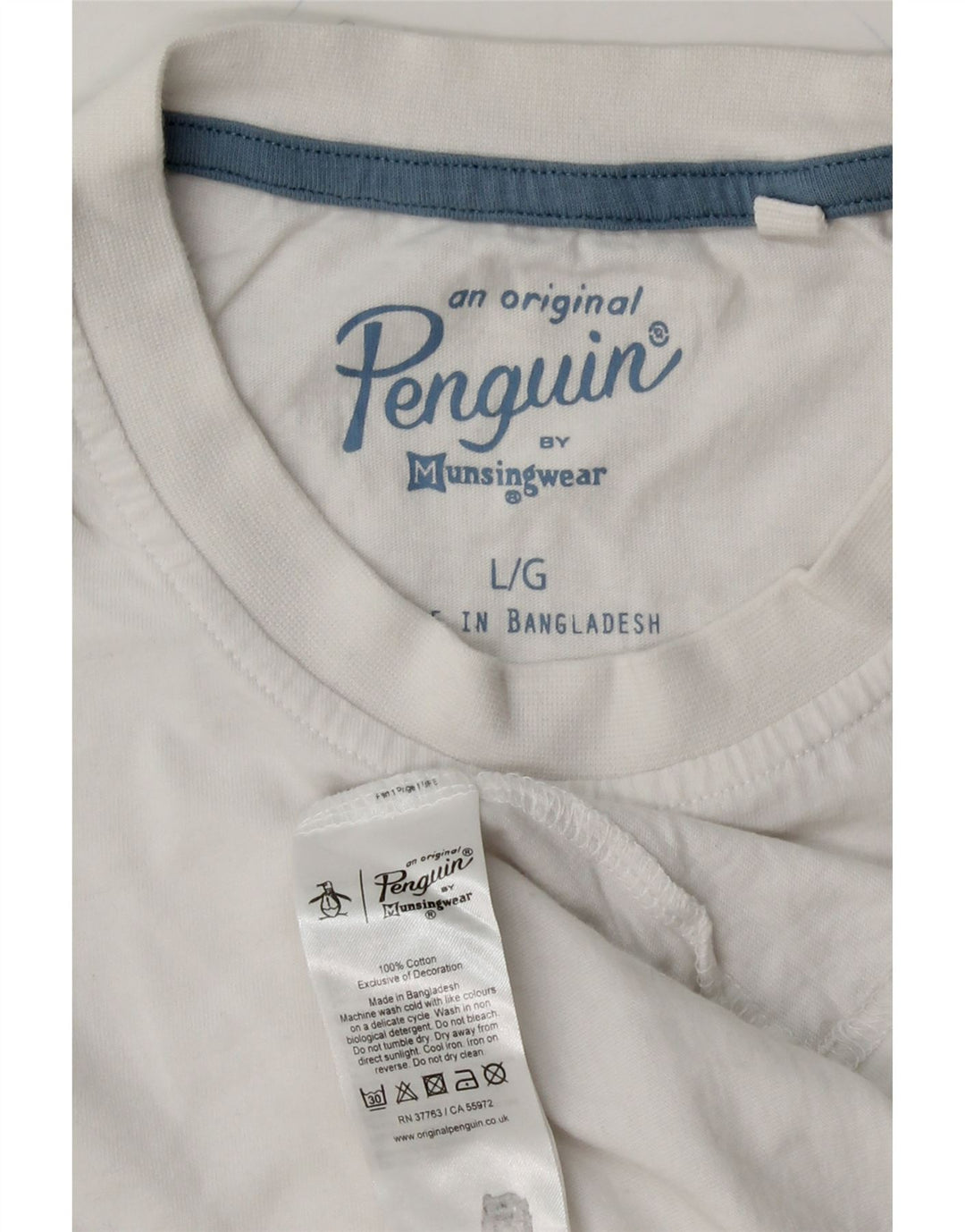 PENGUIN Herren-T-Shirt-Oberteil, groß, weiß gepunktete Baumwolle