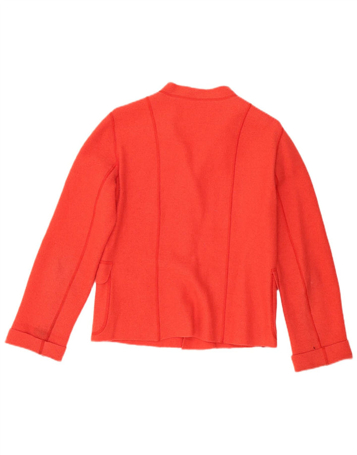 Alberto Aspesi Damen 3-Knopf-Blazerjacke IT 42 Mittelrote Wolle