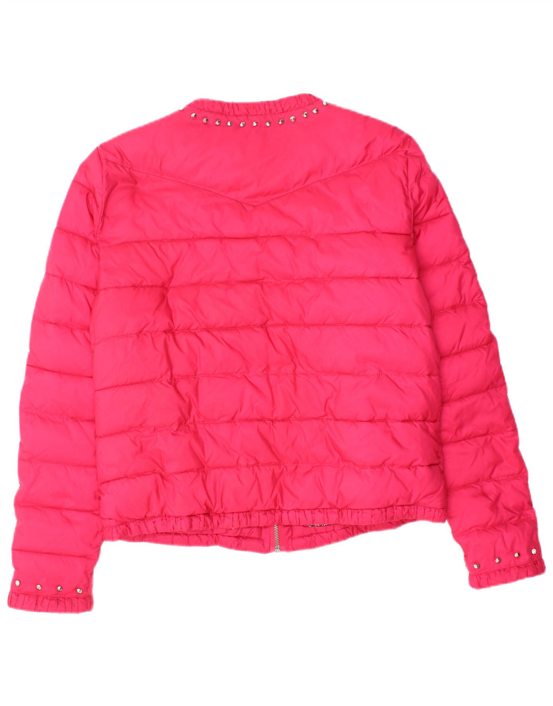 GUESS Damen Wattierte Jacke UK 12 Mittelrosa Polyamid