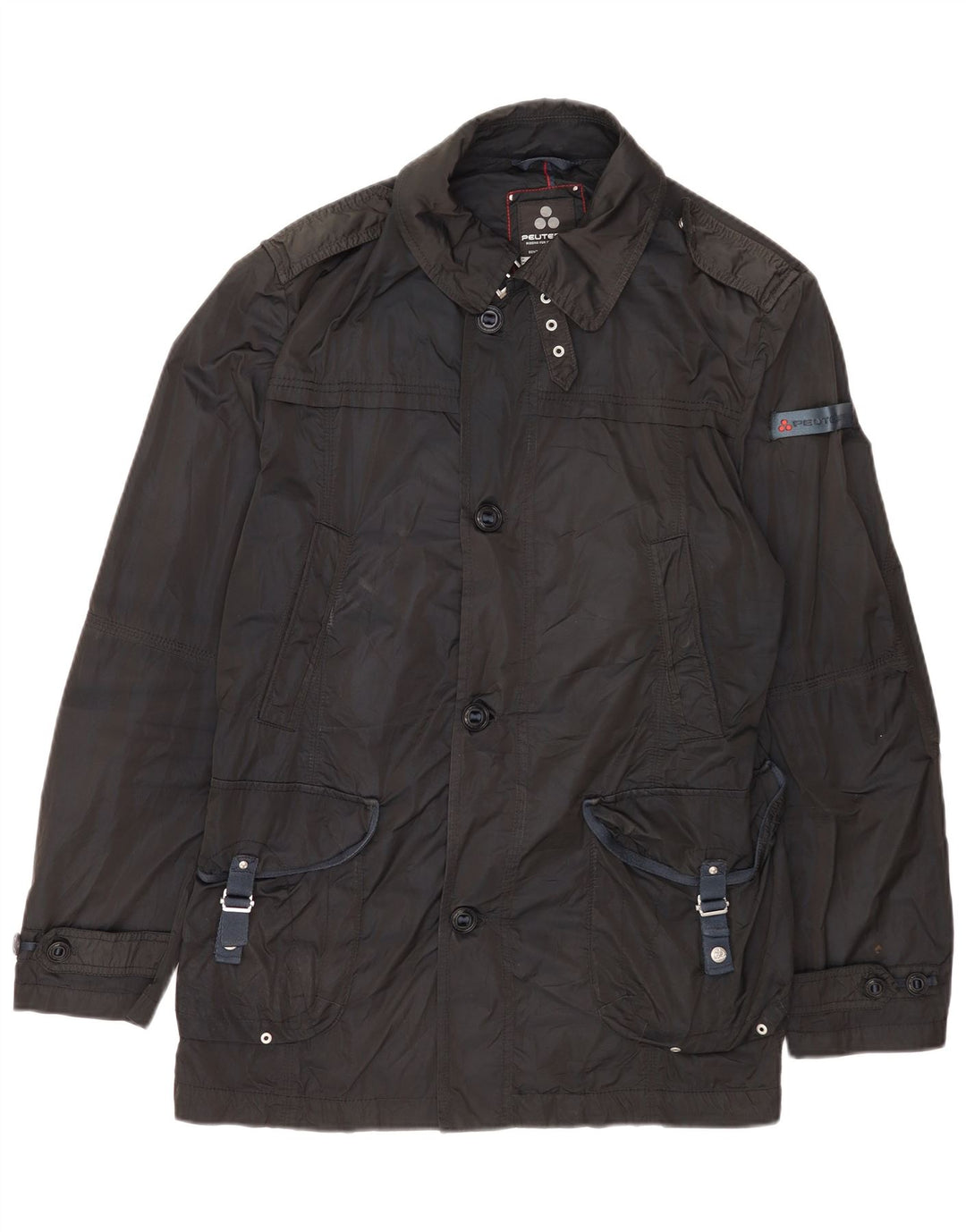 PEUTEREY Herren Militärjacke EU 54 2XL Schwarz Polyester
