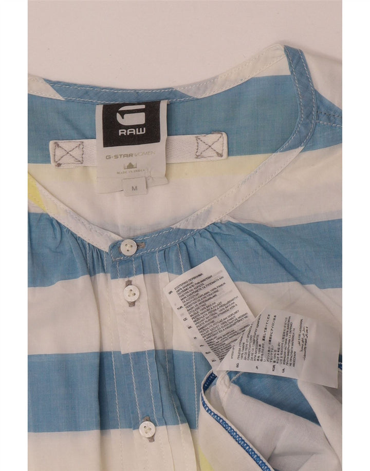 G-Star Damen Durchsichtiges Hemd UK 14 Medium Mehrfarbig gestreift