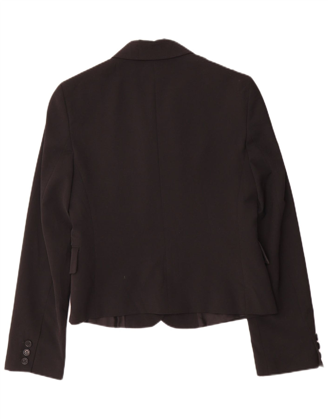 BENETTON Damen 3-Knopf-Blazerjacke IT 44 Mittelschwarzes Polyester