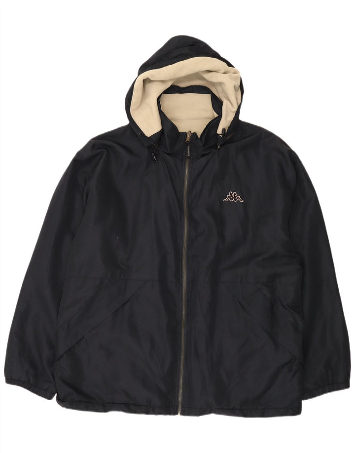 Kappa Herren-Windbreaker mit Kapuze, wendbar, Gr. 40, Marineblau